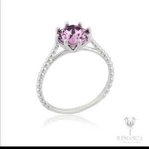 Swarovski authentic Crystals ring White Rhodium plated